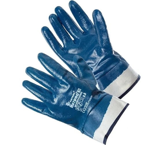 Изображение товара Перчатки защитные Ампаро Нитрос КП, универсальные, химостойкие, размер 10 6414-10