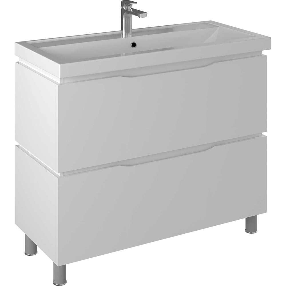 Изображение товара Современная белая тумба BRIZ Милана Т8-100 с ящиками из МДФ и ДСП