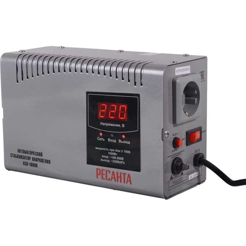 Изображение товара Стабилизатор Ресанта АСН-1000 Н 63/6/64