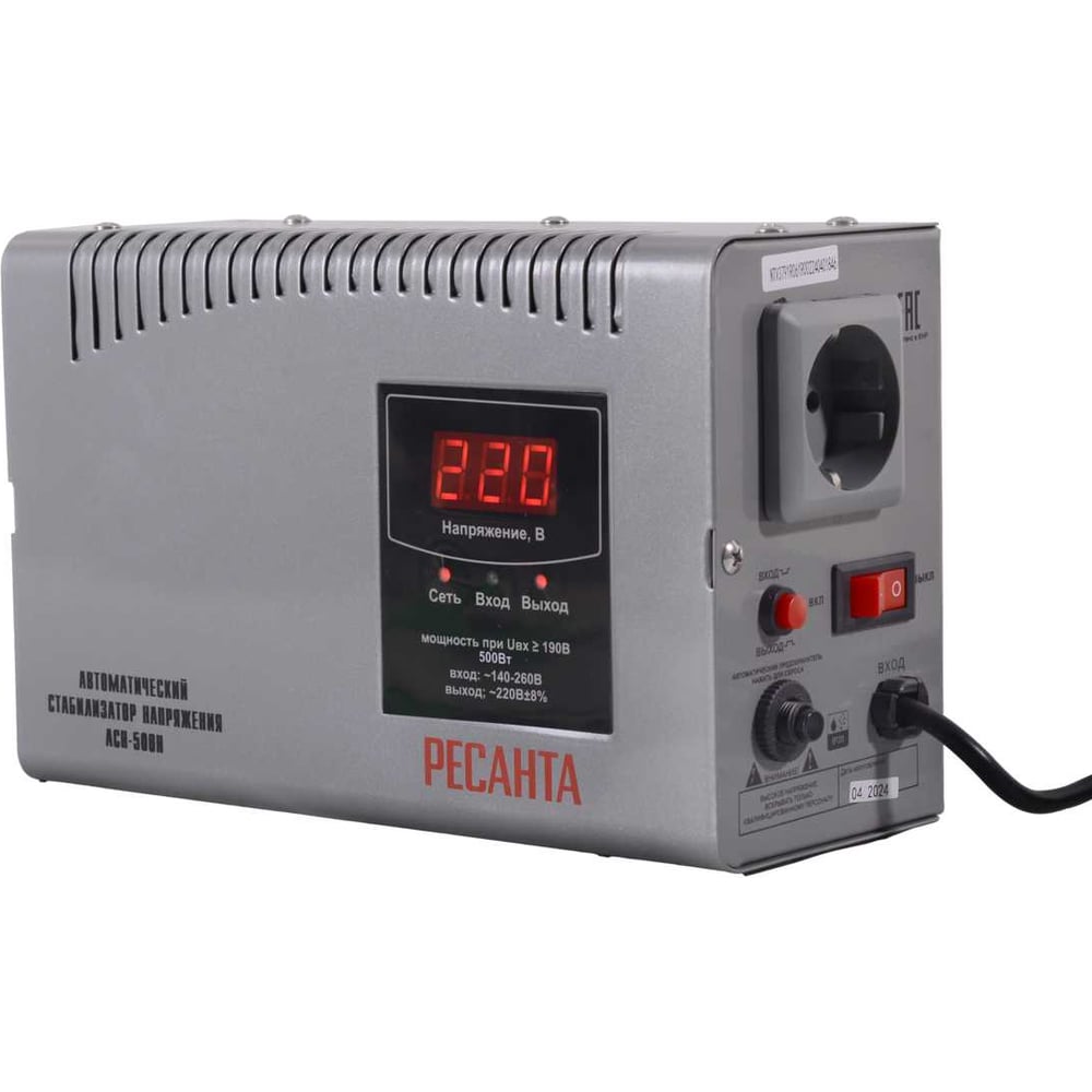 Изображение товара Стабилизатор напряжения Ресанта АСН-500 Н 63/6/63 профессиональный