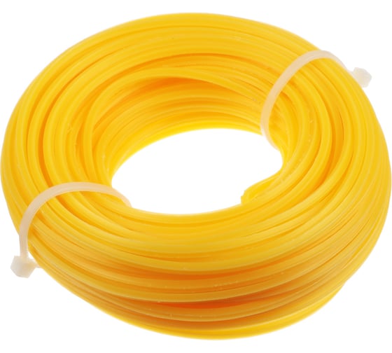 Изображение товара Леска для триммера 3 мм, звезда, желтый, 12 м Gramex 020039