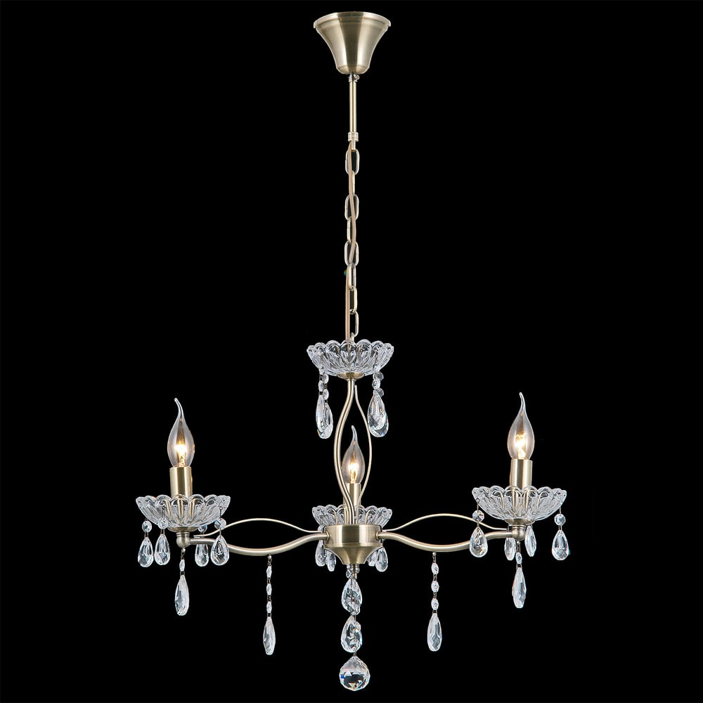 Изображение товара Подвесная люстра ILLUMICO IL0265-3PSQ-24 AB CASTOR классика 3 лампы IP20 бронза