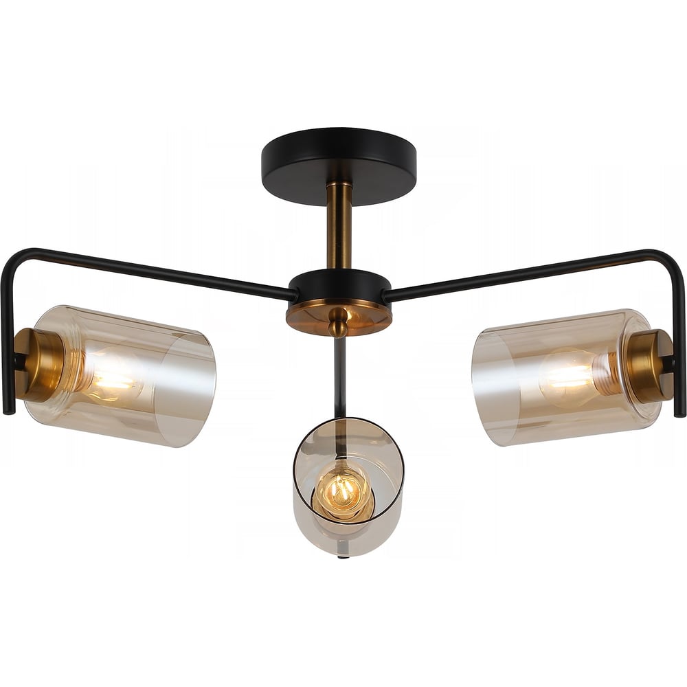 Изображение товара Потолочный светильник ILLUMICO IL8248-3COU-79 BK GD стиль современный 3 лампы E27