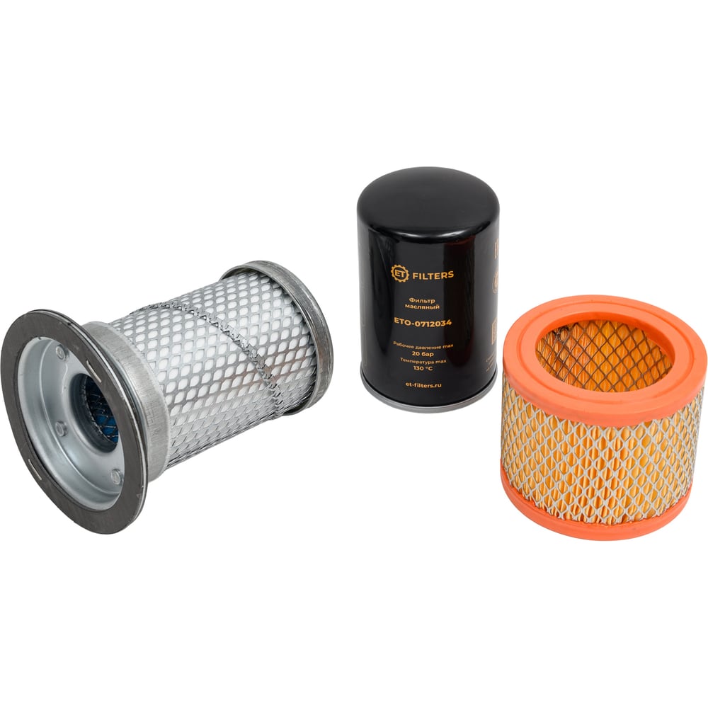 Изображение товара Сервисный набор компрессора SL 75 Фильтр воздушный, фильтр масляный, фильтр сепаратора ET 100583761