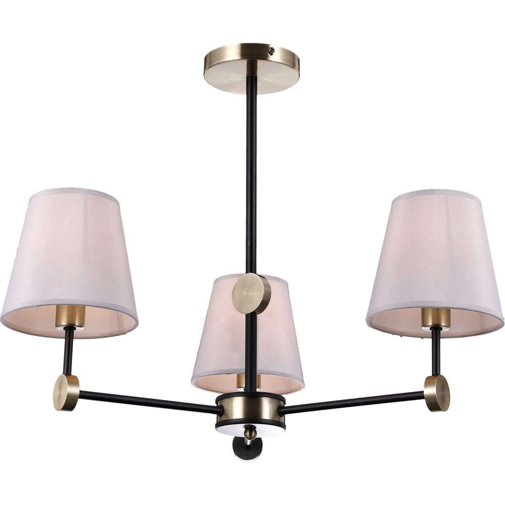 Изображение товара Потолочный светильник ILLUMICO IL0394-3CSQ-24 BK AB CASTOR 3 лампы E14 120 Вт современный стиль