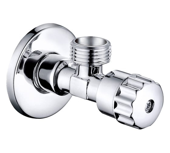 Изображение товара Кран угловой IDDIS с отражателем, 1/2; 1/2, кран-букса, латунь 910B0P2C2CZ