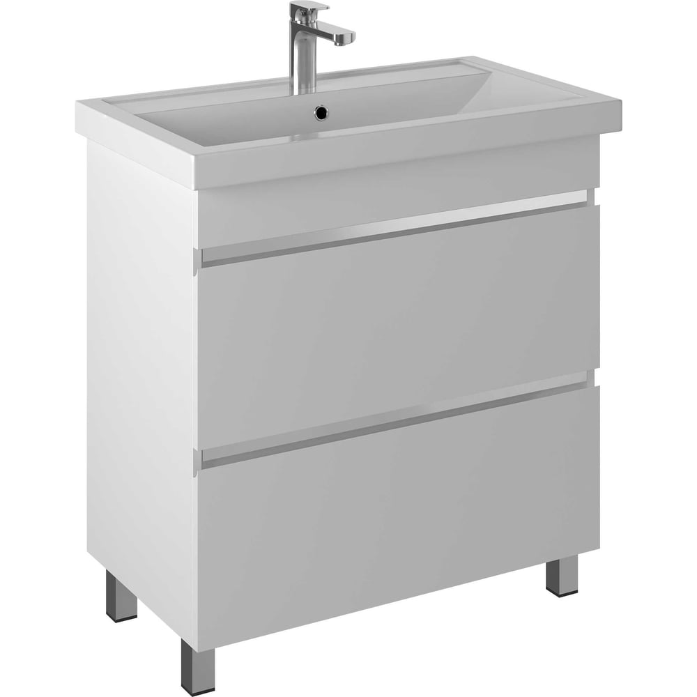 Изображение товара Тумба BRIZ Элен классик т8-80 - напольная, белая, с ящиками