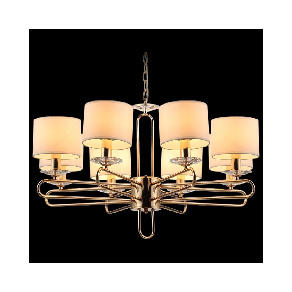 Изображение товара Стильная подвесная люстра ILLUMICO IL6196-8P-17 GD золотая