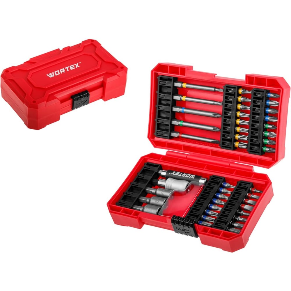 Набор бит WORTEX BS 42 - диаметр биты: 1/4"Состав набора: Биты 25 мм. 32 шт: PH: 1, 2x2, 3 PZ: 1, 2X2, 3 SL: 3, 4, 5, 6 H: 3, 4, 5, 6 T:10, 15, 20x2, 25, 27, 30, 40 TH:10,15, 20x2, 25, 27, 30, 40