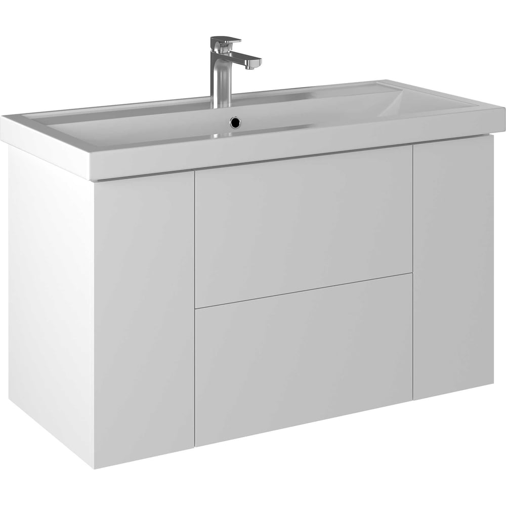 Изображение товара Современная белая подвесная тумба из ЛДСП с двумя ящиками BRIZ Риччи