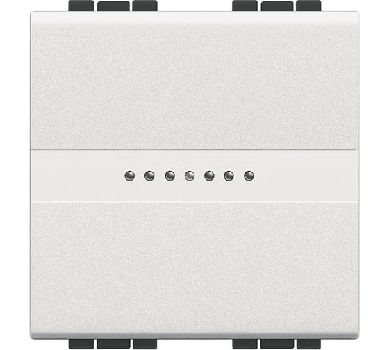 Изображение товара Переключатель промежуточный Bticino Livinglight Axial с автоматическими клемами, размер 2 модуля, цвет белый N4054M2