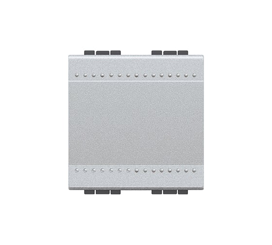 Изображение товара Переключатель промежуточный Bticino Livinglight с механическими клемами, размер 2 модуля, алюминий NT4004M2N