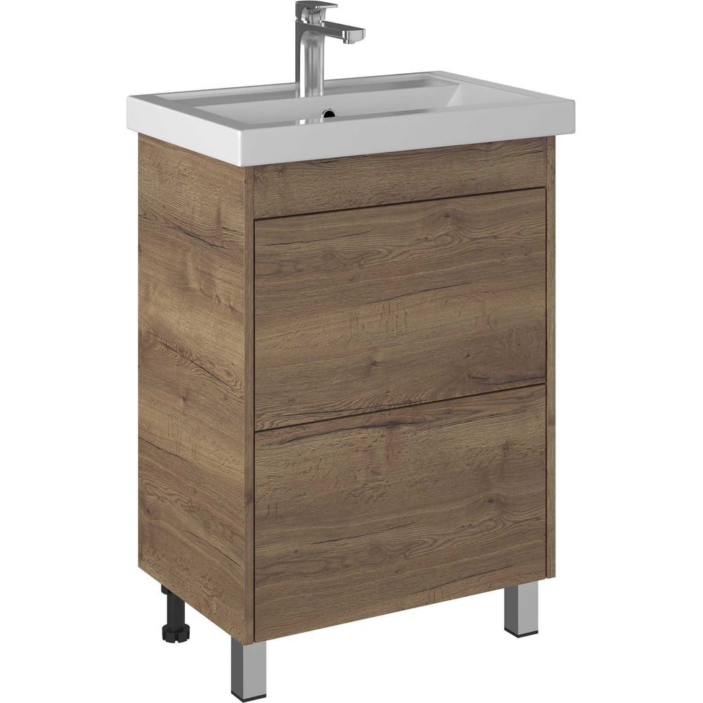 Изображение товара Тумба BRIZ Риччи т8-60 Дуб Веллингтон табак, из ДСП, ум. Фостер 360 03-08060-06 00 ВЕЛ