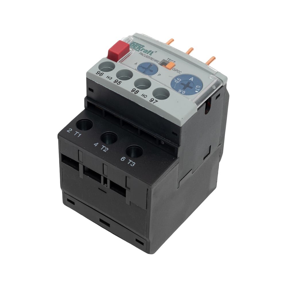 Изображение товара Тепловое реле перегрузки Dekraft РТ03-09-18-0.50A-0.70A для защиты электросетей