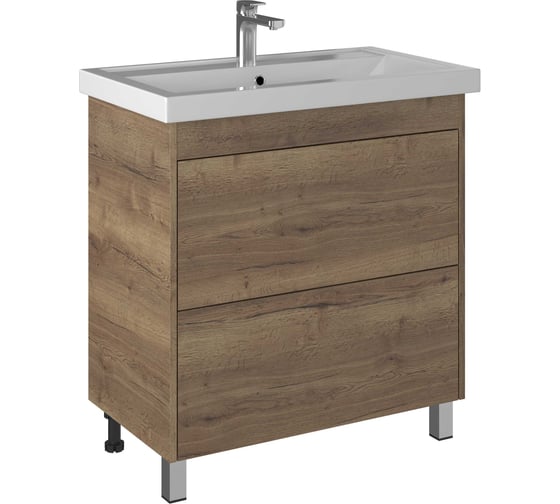 Изображение товара Тумба BRIZ Риччи т8-80 Дуб Веллингтон табак, из ДСП, ум. Фостер 360 03-08080-06 00 ВЕЛ