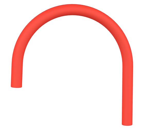 Изображение товара Сменный гибкий шланг для смесителя IDDIS Kitchen Line силикон, цвет красный FSPRD00i59