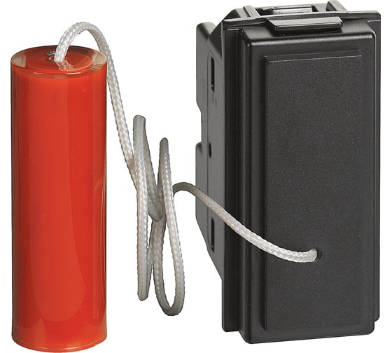 Изображение товара Переключатель со шнурком Bticino LIVING NOW 1 модуль. Цвет Черный. KG4033