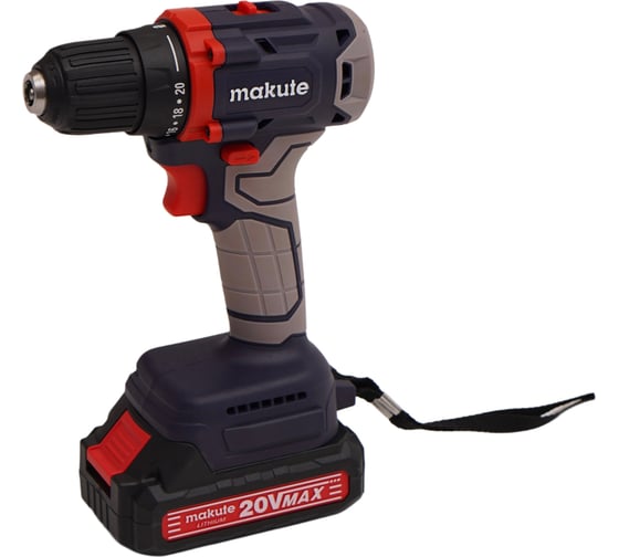 Изображение товара Дрель-шуруповерт аккумуляторная Makute (20В, 30Нм) CD200-2BL