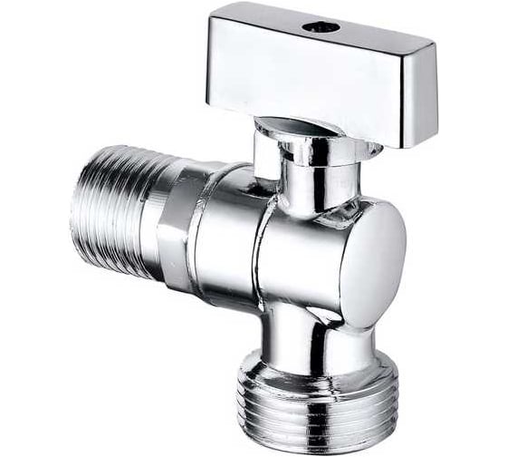 Изображение товара Кран угловой IDDIS с отражателем, 1/2; 3/4, шаровой, латунь 910B1P1B4CZ