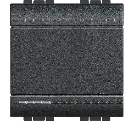 Изображение товара Переключатель Bticino Livinglight с винтовыми клемами, размер 2 модуля, цвет антрацит L4003M2N