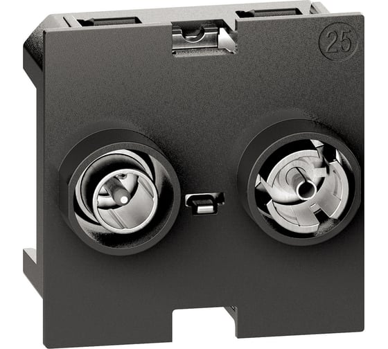 Изображение товара Розетка Bticino LIVING NOW телевизионная-спутниковая TV-SAT оконечная 2 модуля. K4217M2P10