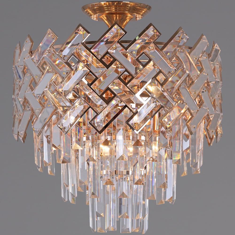 Изображение товара Потолочная люстра ReLuce 09108-3.4-06 современный дизайн Золото стекло