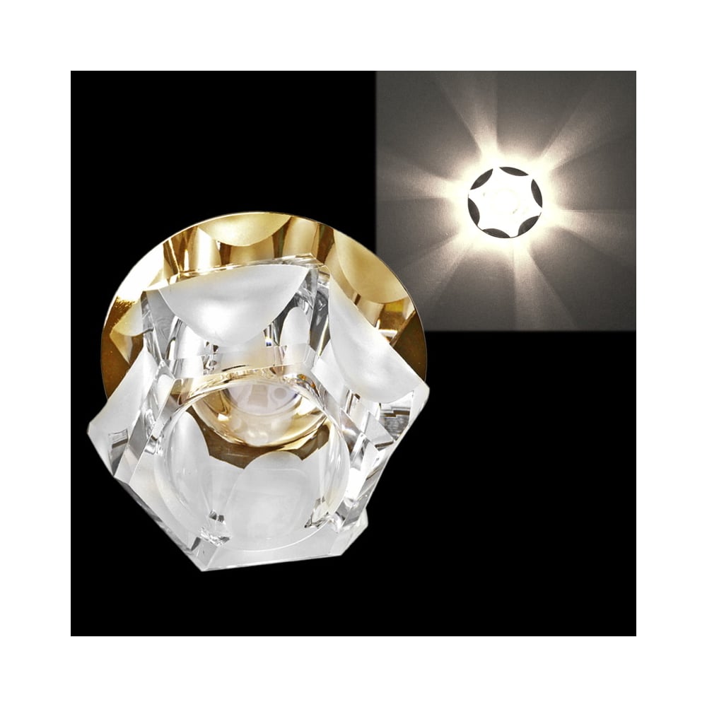 Изображение товара Встраиваемый светильник Sneha 7018/H G9 GD+WT классический дизайн мощность 50 Вт