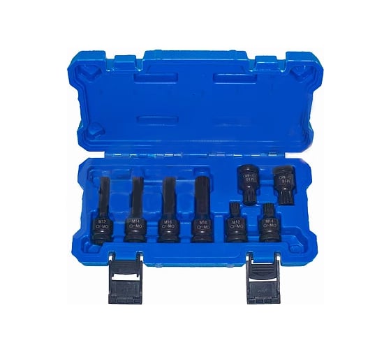 Изображение товара Набор сервисных ключей 12-ти гранных (8 шт; 1/2; 45-78 мм) VERTUL VR50290 