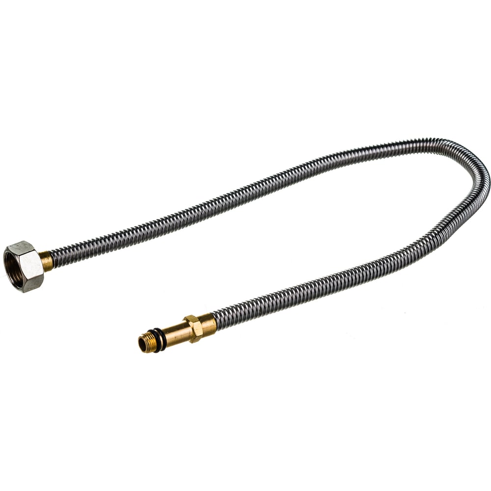 Изображение товара Подводка Зубр ЭКСПЕРТ сильфонная из нержавеющей стали, для смесителя, удлиненная, г/ш гайка-штуцер, 1/2", 0.6 м 51013-060 Изображение товара Подводка Зубр ЭКСПЕРТ сильфонная из нержавеющей стали, для смесителя, удлиненная, г/ш гайка-штуцер, 1/2", 0.6 м 51013-060