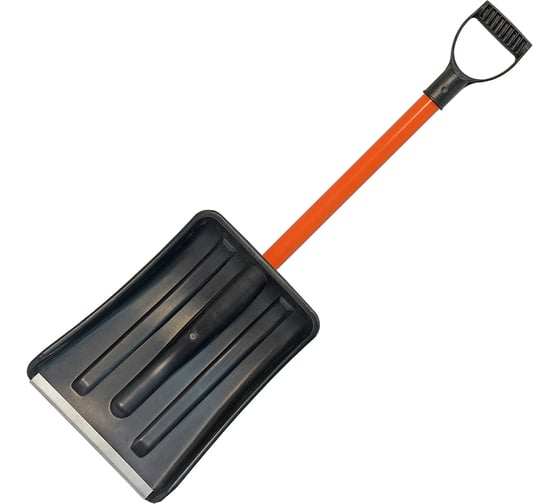 Изображение товара Лопата автомобильная DEVery Авто-Вьюга Стандарт разборная 260x350мм с оцинк планкой (ковш черный, черенок оранж, Vручка Стандарт черн) ) 5713008