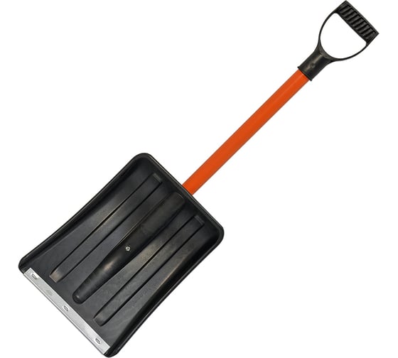 Изображение товара Лопата автомобильная DEVery Авто-Вьюга Стандарт неразборная 260x350мм с оцинк планкой (ковш черный, черенок оранж, Vручка Стандарт черн) 5713007