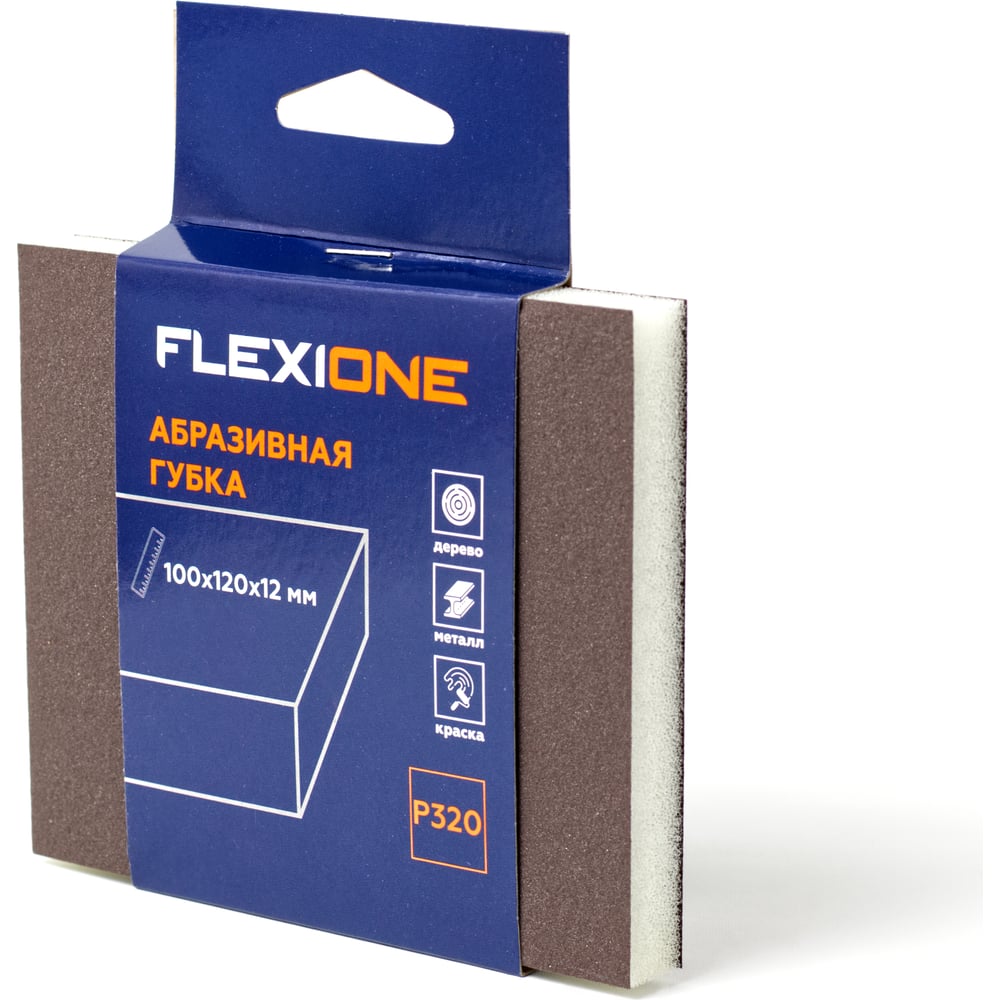 Изображение товара Губка абразивная двухсторонняя 120x100x12 мм Р320 Flexiоne 90000324