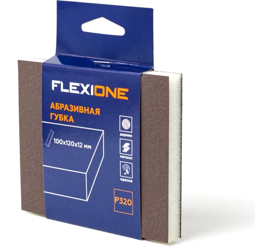 Изображение товара Губка абразивная двухсторонняя 120x100x12 мм, Р320 Flexiоne 90000324