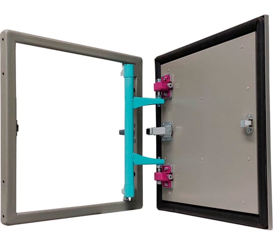 Изображение товара Люк под плитку Хаммер Стил плюс 40x50 (ШхВ), стальной, скрытый, петли на стороне 50 stpl45
