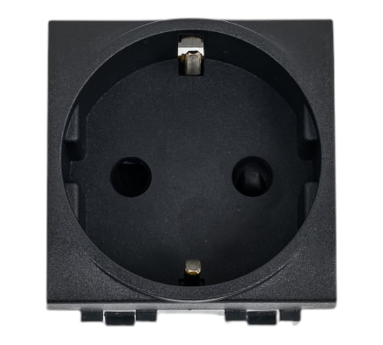 Изображение товара Розетка силовая Bticino Livinglight 2К+З с автоматическими клемами, цвет антрацит L4141AN