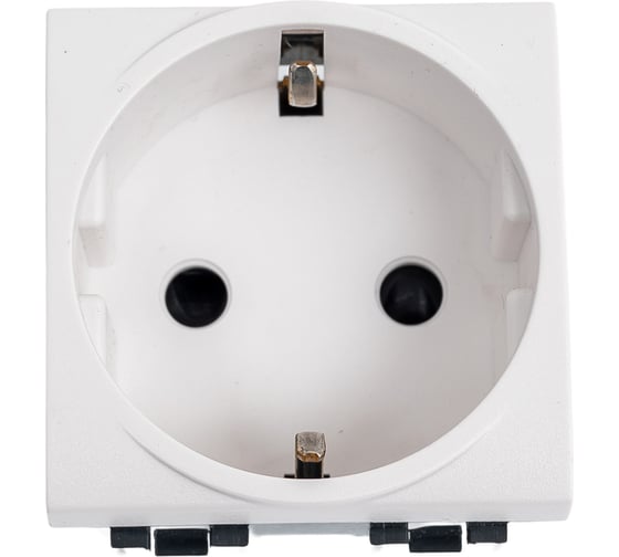 Изображение товара Розетка силовая Bticino Livinglight 2К+З с автоматическими клемами, цвет белый N4141AN