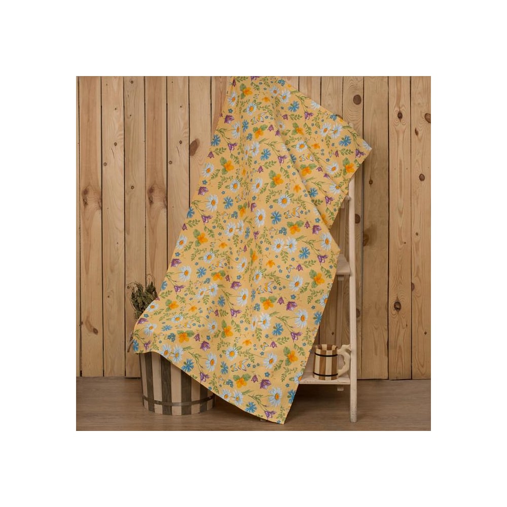 Изображение товара Полотенце для бани Этель Русское поле 80x150 см, хлопок вафельное полотно 1346684