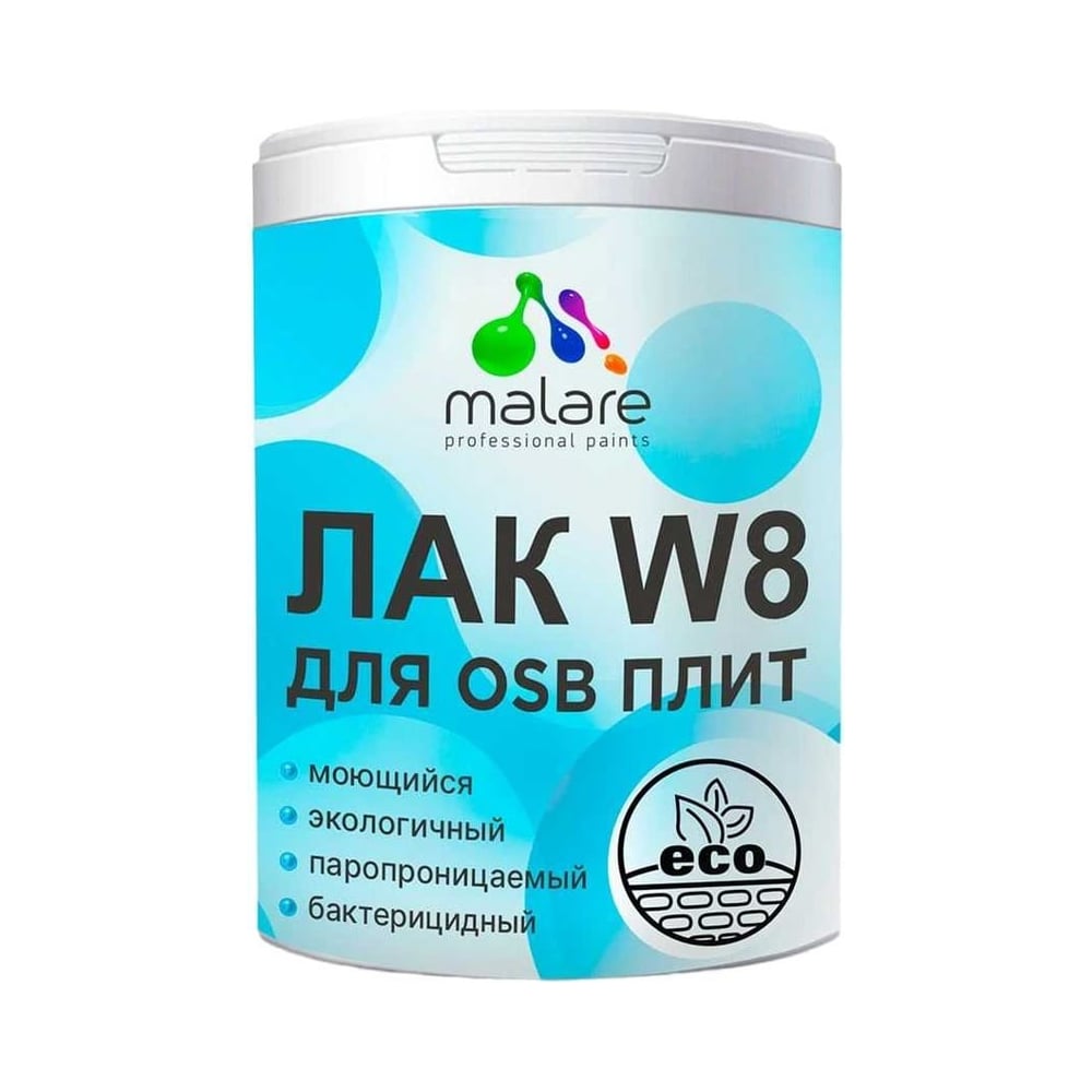 Изображение товара Лак для защиты ОСБ плит MALARE для дерева 0.9 кг матовый без запаха
