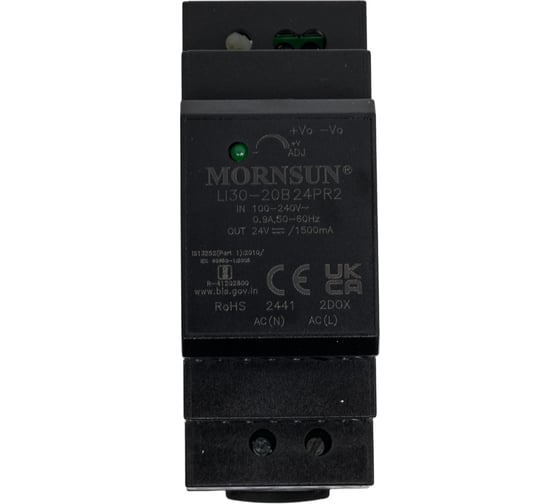 Изображение товара Преобразователь на DIN-рейку MORNSUN AC/DC LI30-20B24PR2 3427417