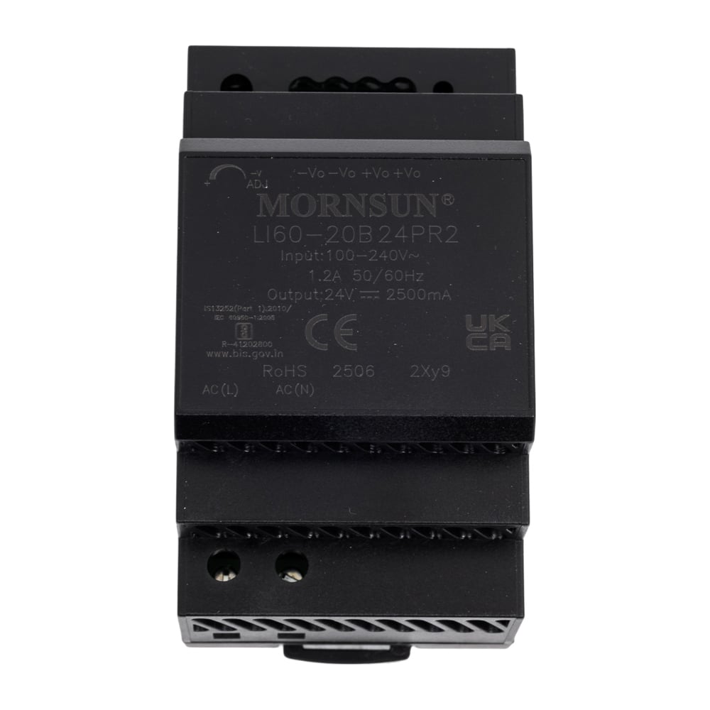 Изображение товара Преобразователь на DIN-рейку MORNSUN LI60-20B24PR2 24 В 2.5 А импульсный блок питания