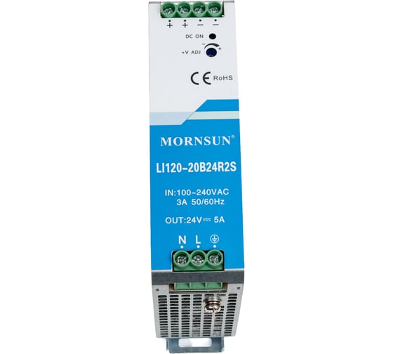 Изображение товара Преобразователь на DIN-рейку MORNSUN AC/DC LI120-20B24R2S 3976827