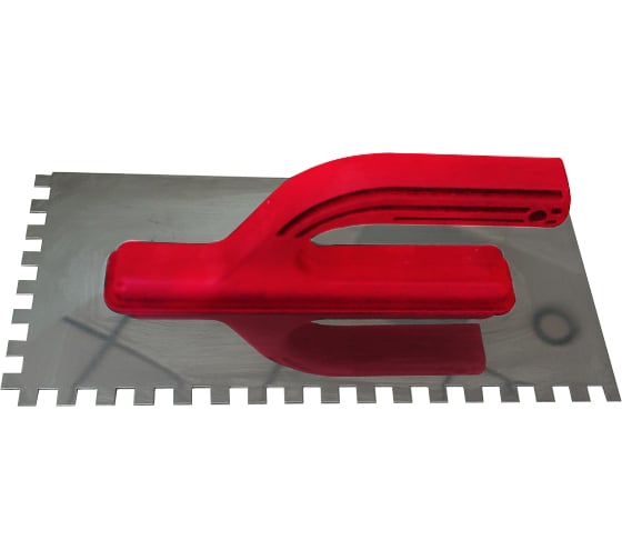 Изображение товара Гладилка КЕДР нержавеющая сталь, 270 Х 130 мм, пластик ручка, зуб 6Х6 мм 145 0040 208829