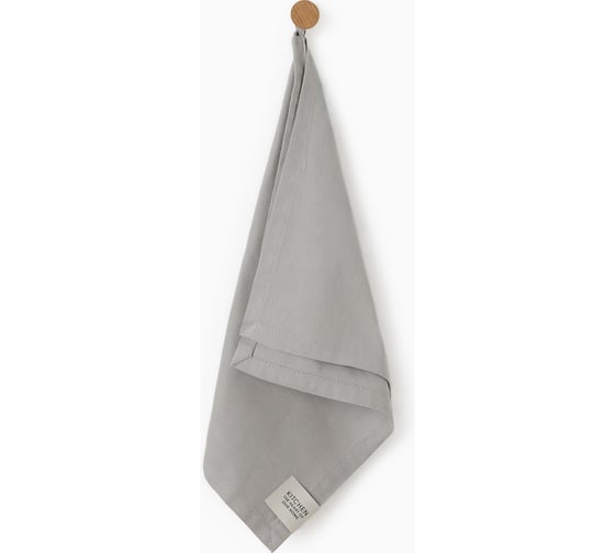 Изображение товара Полотенце Этель Kitchen 40x73 см, светло-серый, 100% хлопок, саржа 250 г/м2 10472141