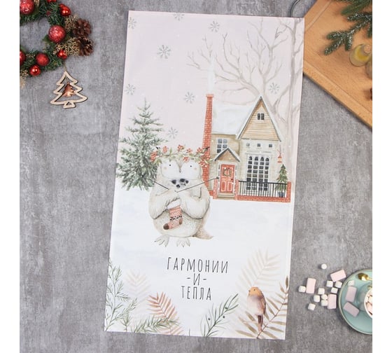 Изображение товара Полотенце Этель Звери в городе 40x73 см, 100% хлопок, саржа 190 г/м2 9905062