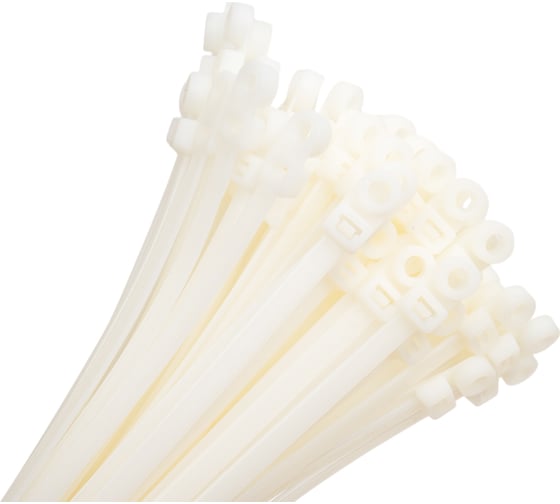 Изображение товара Хомут DKC P6.6 с монтажным отверстием M6, белый 7,6x300, упаковка 100 шт. 252300SR-H