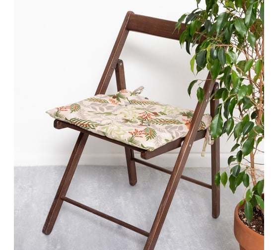Изображение товара Сидушка на стул Доляна Bullfinch 42x42 см, 100% хлопок, рогожка 164 г/м2 9082565