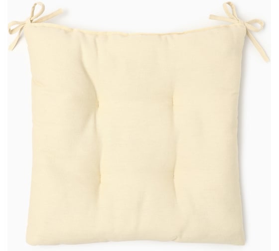 Изображение товара Сидушка на стул Этель Home 42x42 см, молочный, 100% хлопок, саржа 250 г/м2 10472155