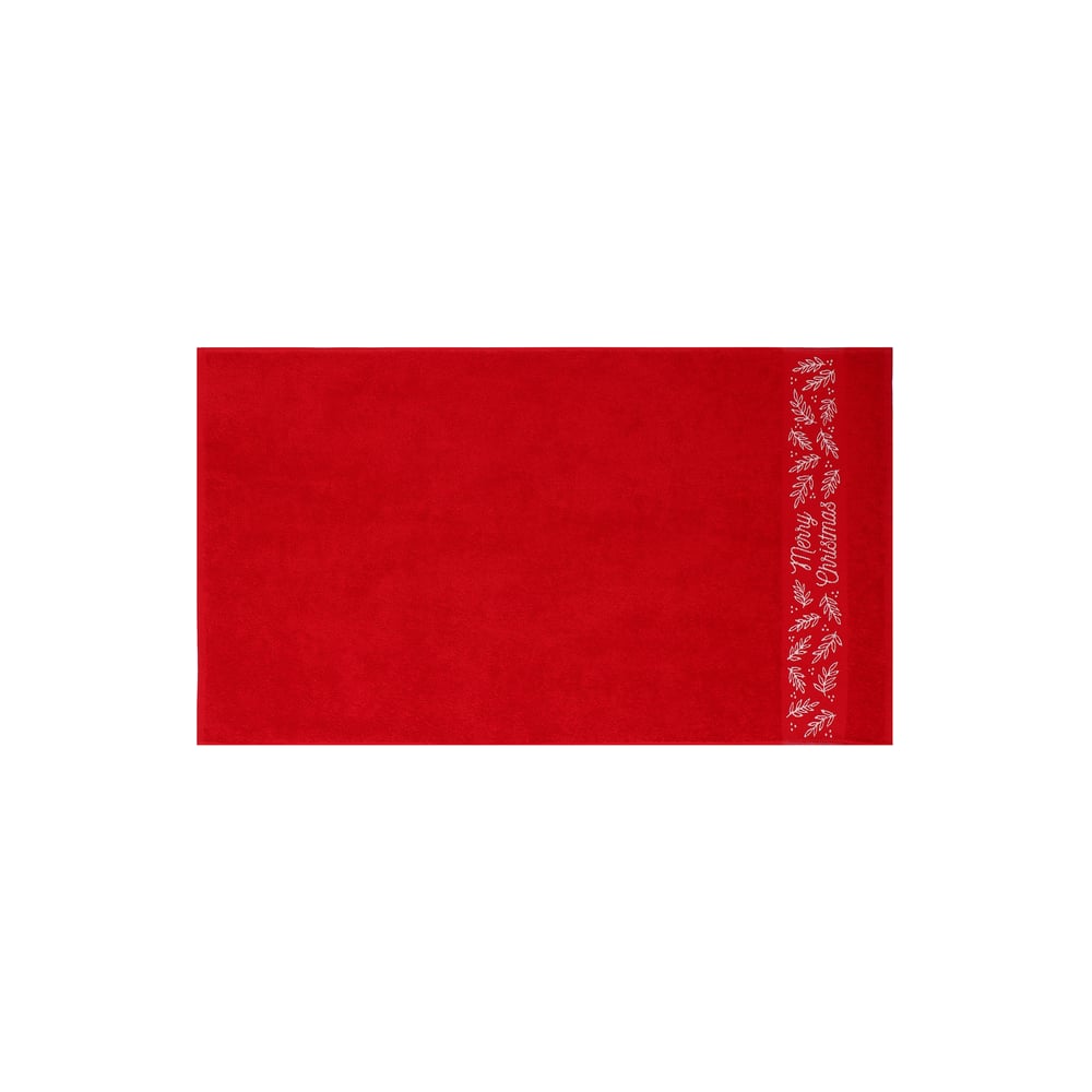Изображение товара Махровое полотенце Этель Merry Christmas 50x90 см, 100% хлопок, красное