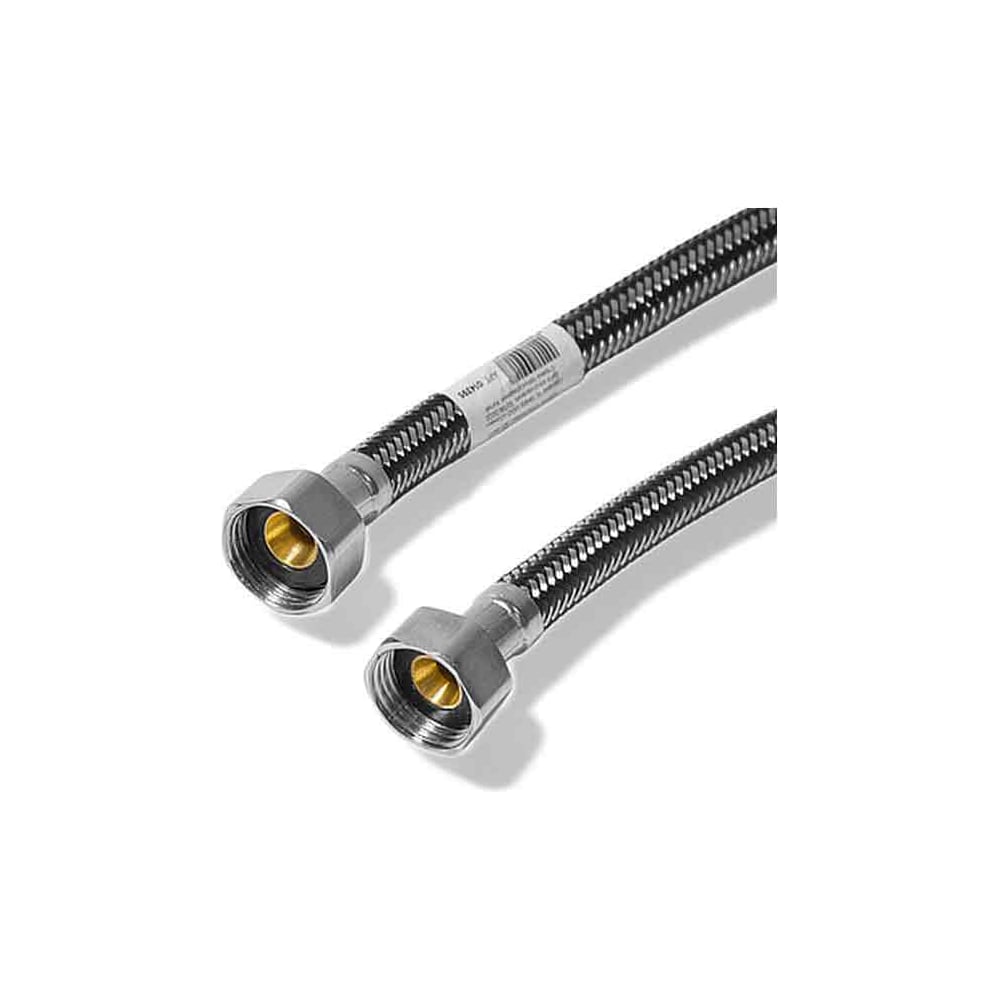 Изображение товара Гибкая подводка для воды Doron 1/2 дюйма 60 см оплетка из нержавеющей стали