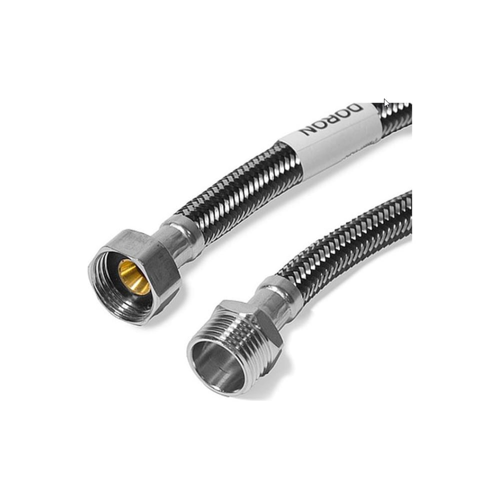 Изображение товара Гибкая водопроводная подводка Doron из нержавеющей стали 1/2 дюйма 120 см